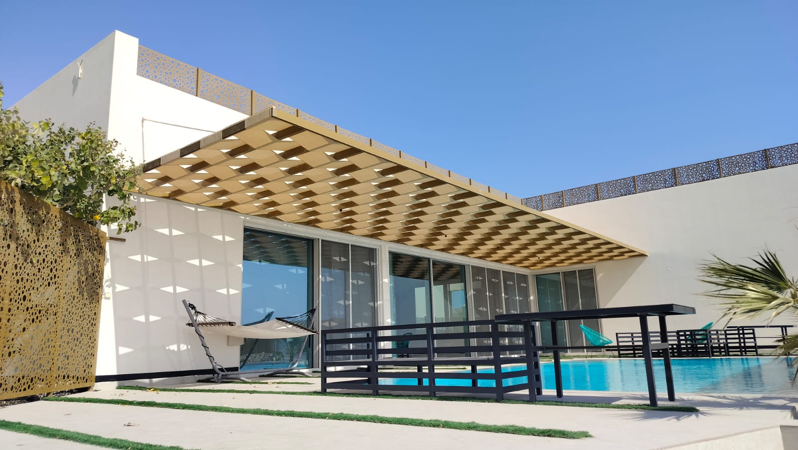 Luxury Villa Pool Shade